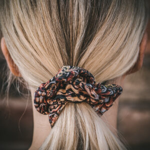 Foxy Pheasant Scrunchie - Cock Pheasant Chocolate Brown