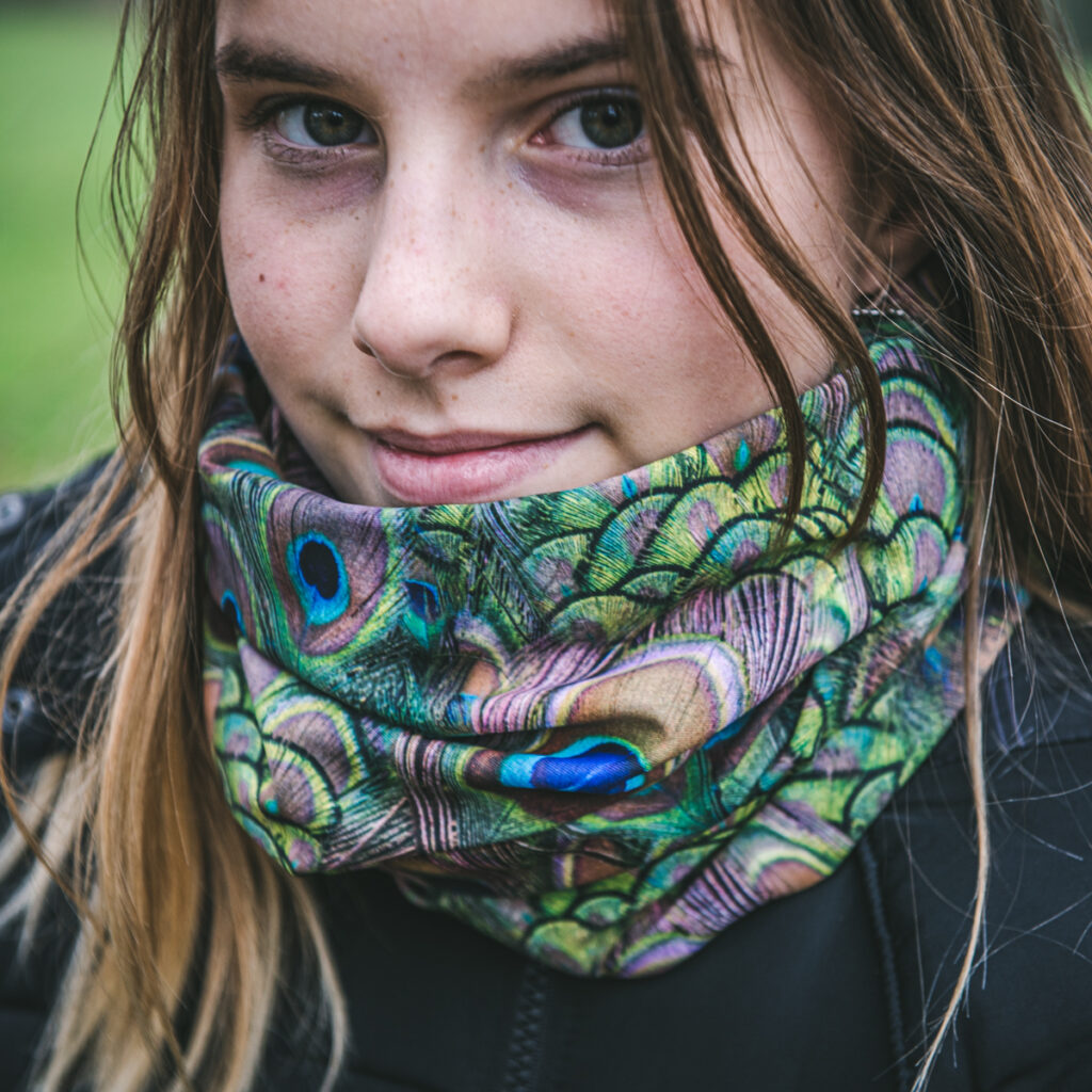 Peacock Lycra Neck Tube Foxy Pheasant