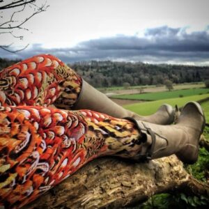Game Tweed Leggings - Ultra Matt Fabric - Foxy Pheasant
