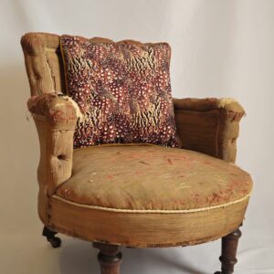 Chocolate Brown Cock pheasant   piped cushion cover - Velvet - LAST ONE