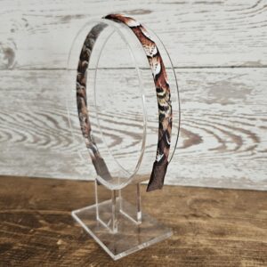 Cock Pheasant Headband (slim chocolate brown)
