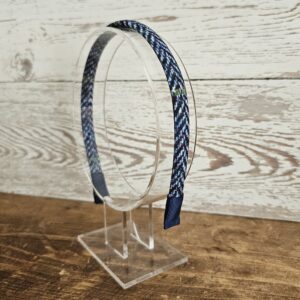 Brand New Slimline Blue Tweed Headband