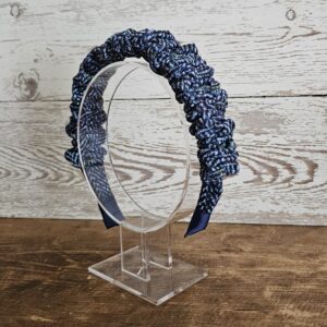 Brand New Scrunchie Headband - Blue Tweed