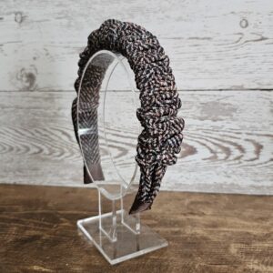 Brand New Scrunchie Headband - Chocolate Tweed