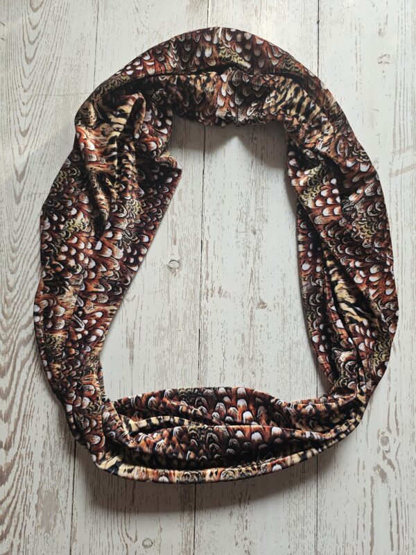 Pheasant  Infinity Scarf (Chocolate) - Image 2