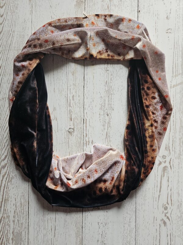 Brown Trout Velvet Infinity Scarf - Image 2