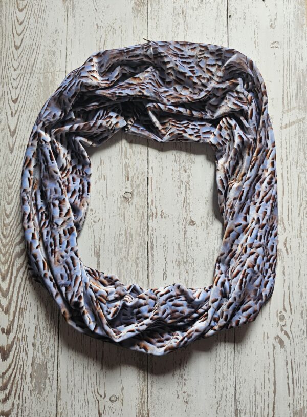 French Partridge Velvet Infinity Scarf - Image 2