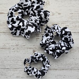 Foxy Pheasant Scrunchie - Cow Print Set of 3