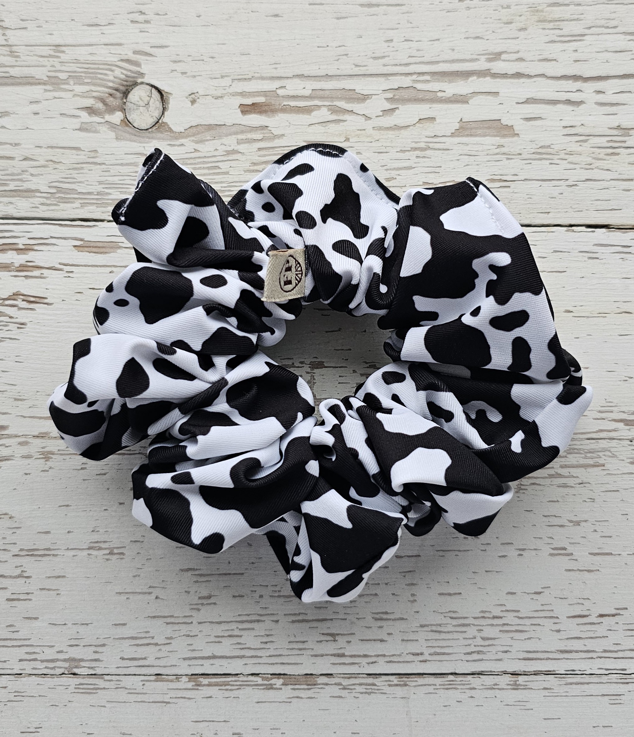 Foxy Pheasant Scrunchie - Cow Print
