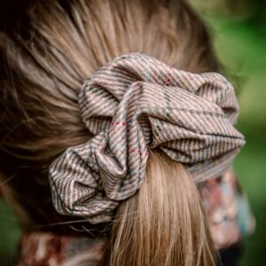 Foxy Pheasant Scrunchie - Game Tweed
