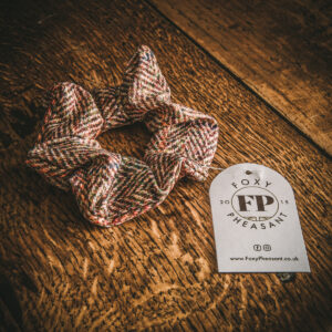Foxy Pheasant Scrunchie - Amber Tweed