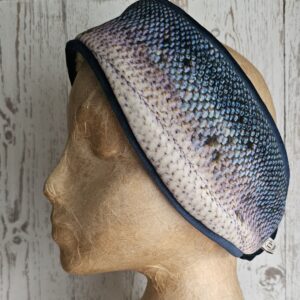 Luxury Velvet Atlantic Salmon Headband (Blue Trim) 56-58cm - Last One