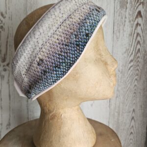 Luxury Velvet Pale  Atlantic Salmon Headband (Pink  Trim) 56-58cm