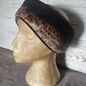 Luxury Velvet Brown Trout  Headband (Brown Trim) 56-58cm