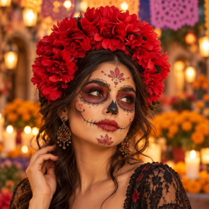 Dead Gorgeous – One-of-a-Kind Red Floral Headband
