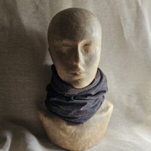 SAMPLE - ONE OF A KIND Chocolate Herringbone Tweed - Neck Tube