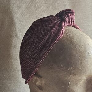 Knotted Headband - ONE OF A KIND - Herringbone PINK