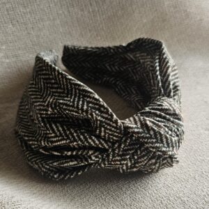 Knotted Headband - ONE OF A KIND - Herringbone MOSS