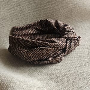 Knotted Headband - ONE OF A KIND - Herringbone GINGER