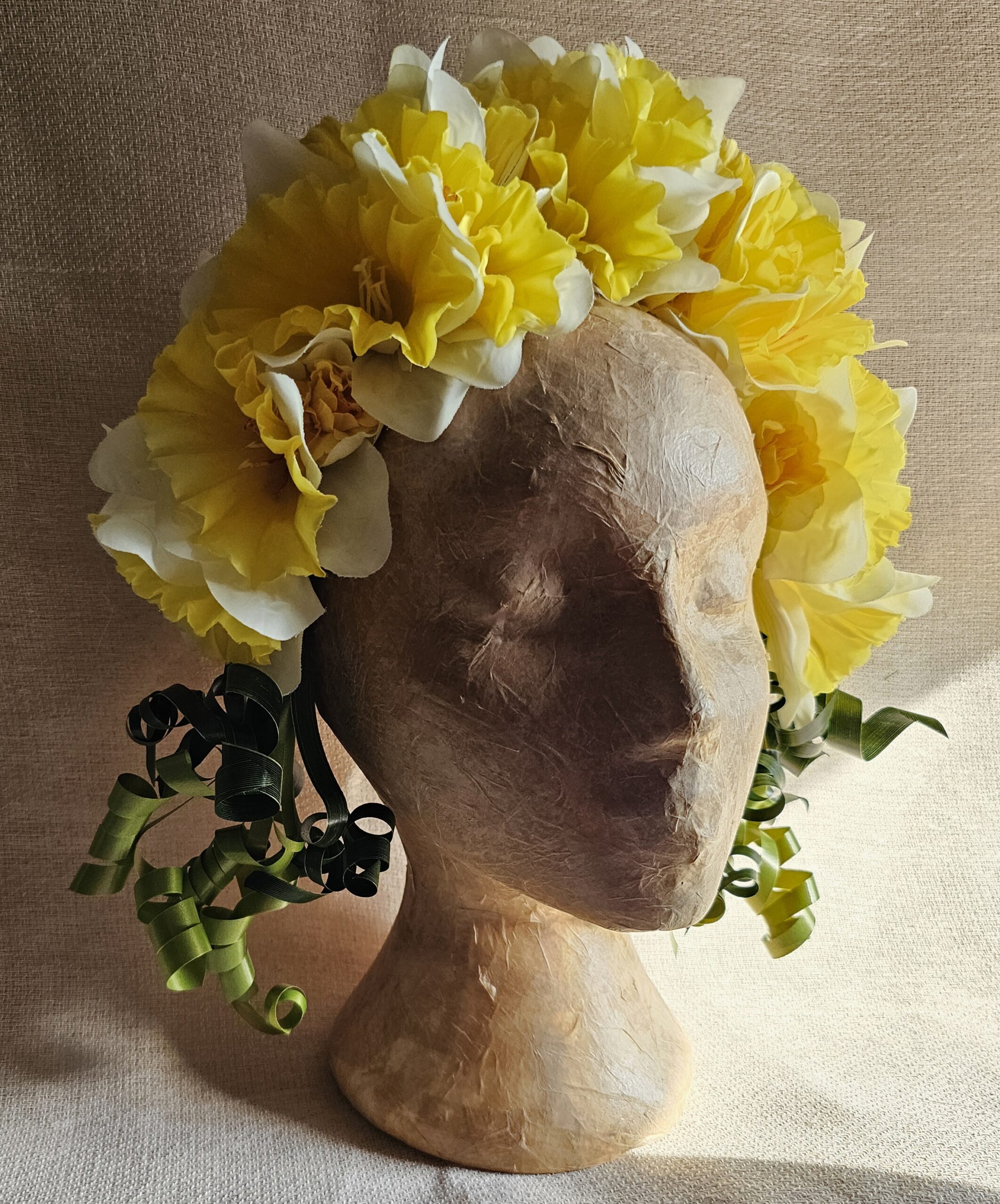 Welsh & Disorderly – One-of-a-Kind Daffodil Floral Headband - Image 2