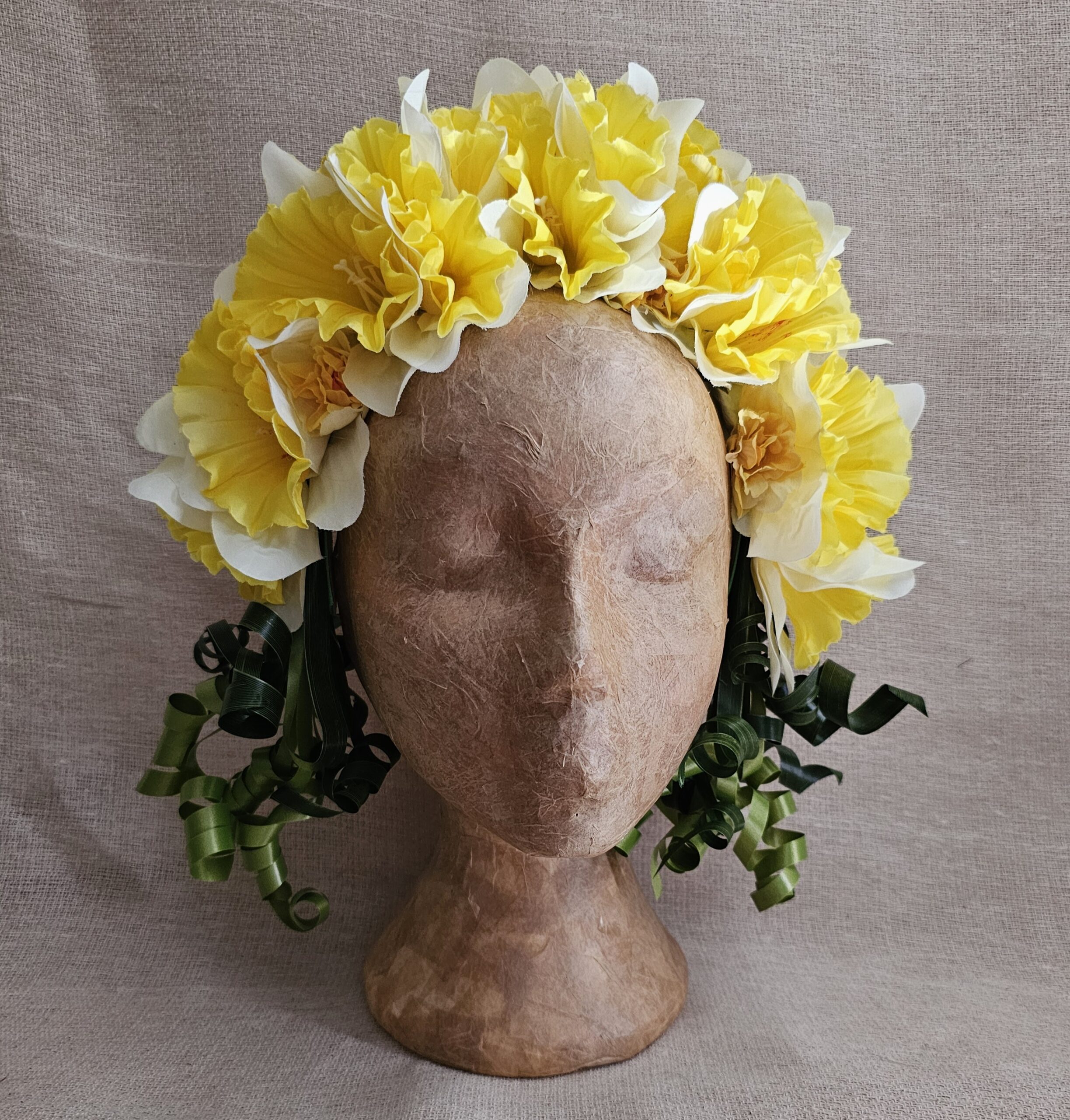 Welsh & Disorderly – One-of-a-Kind Daffodil Floral Headband - Image 3