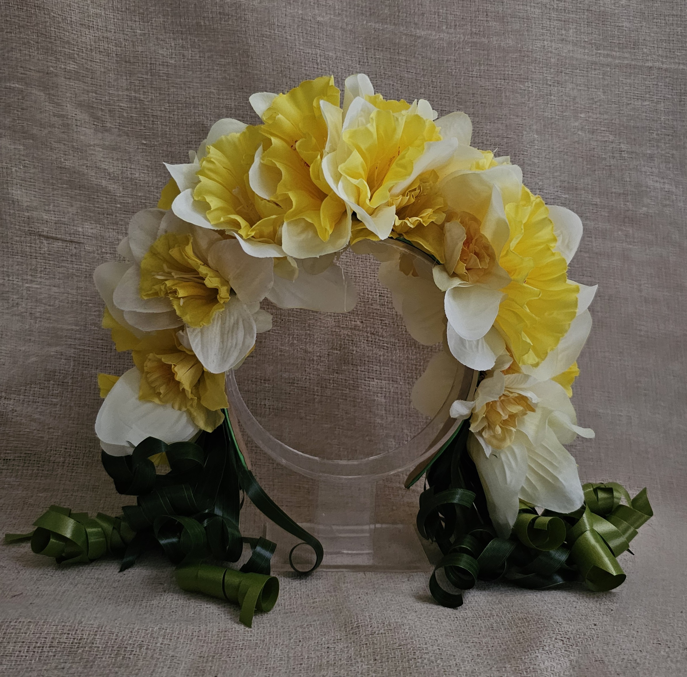Welsh & Disorderly – One-of-a-Kind Daffodil Floral Headband - Image 4
