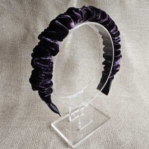 Slim Scrunchie Headband - Purple Velvet