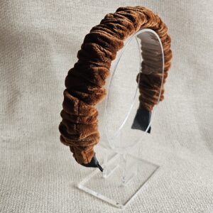 Burnt Sienna Velvet – Slim Scrunchie Headband