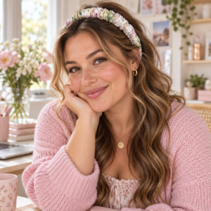 Interior Curve Headband - Faded Glamour - Absinthe on Powder Pink